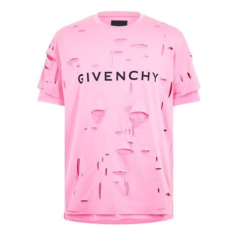 givenchy shirt logo print|givenchy distressed t shirt.